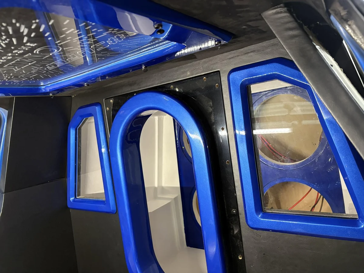 Blue and black custom CMK enclosure fabrication
